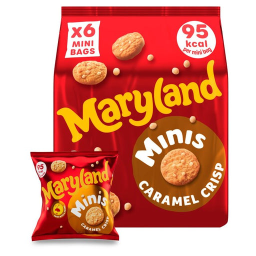 Maryland Cookies Caramel Crisp Minis Multipack 6 per pack Botiga