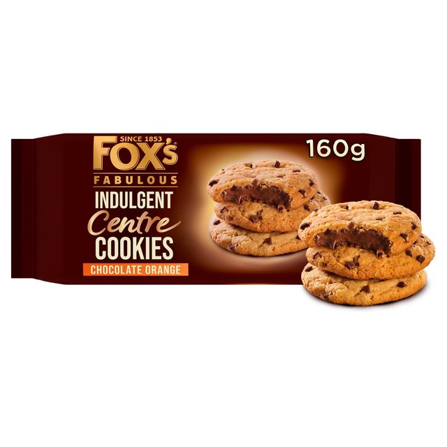 Fox's Biscuits Chocolate Orange Indulgent Centre Cookies 160g Botiga