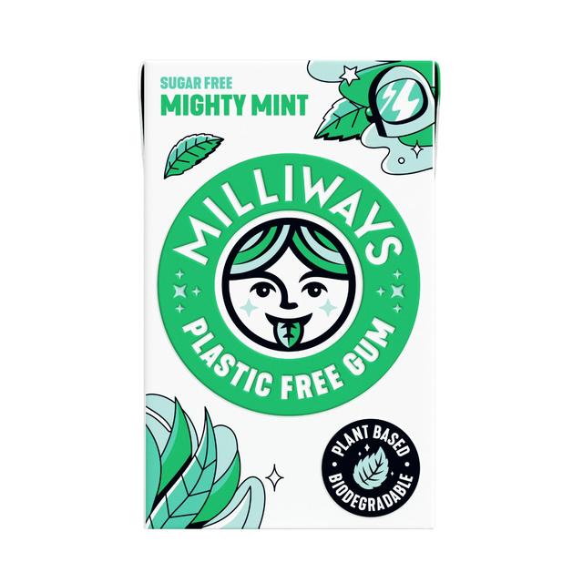 Milliways Mighty Mint, Plastic Free, Sugar Free Chewing Gum 19g Botiga