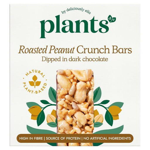 Plants by Deliciously Ella Roasted Peanut Crunch Bar 3 x 37g Botiga