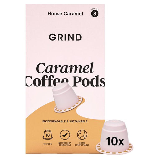 Grind Caramel Coffee Pods 10 per pack Botiga