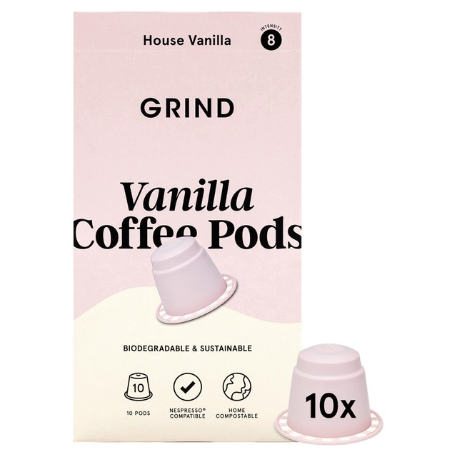 Grind Vanilla Coffee Pods 10 per pack Botiga