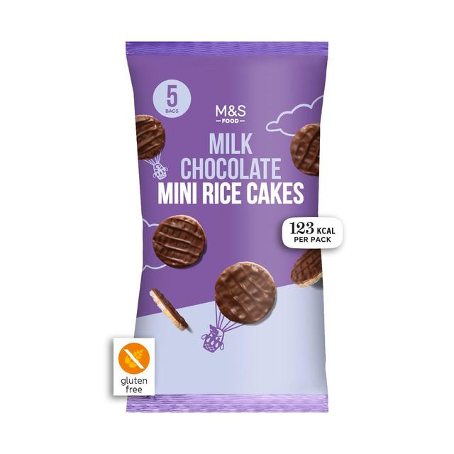 M&S 5 Milk Chocolate Mini Rice Cakes 125g Botiga