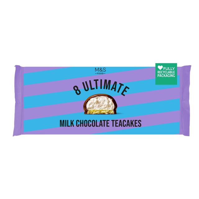 M&S 8 Ultimate Milk Chocolate Teacakes 240g Botiga