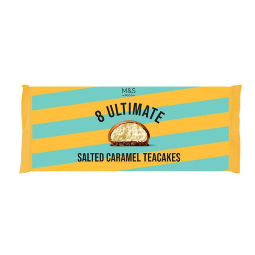 M&S 8 Ultimate Salted Caramel Teacakes 240g Botiga