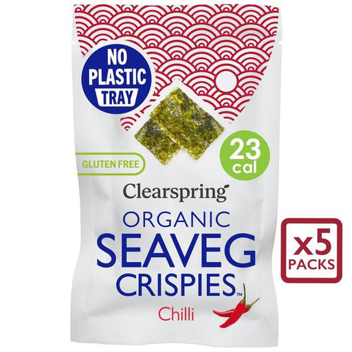 Clearspring Organic Seaveg Crispies Multipack - Chilli 5 x 4g Botiga