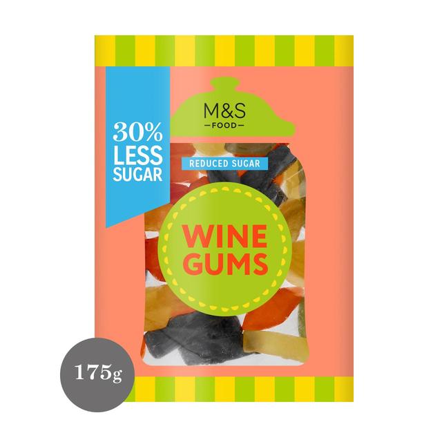 M&S 30% Reduced Sugar Wine Gums 175g Botiga