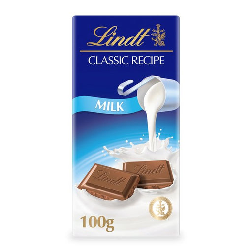 Lindt Classic Recipe Milk Chocolate Bar 100g Botiga