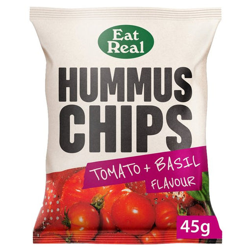 Eat Real Hummus Tomato & Basil Chips 45g Botiga