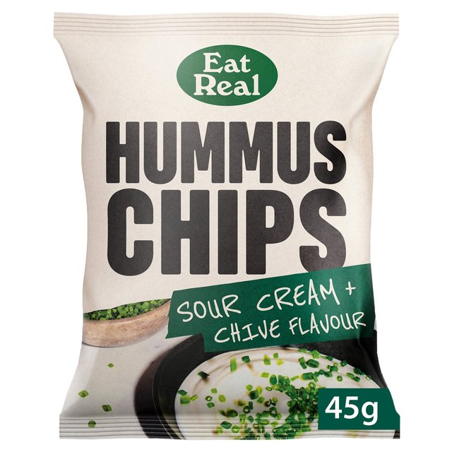 Eat Real Hummus Sour Cream & Chive Chips 45g Botiga