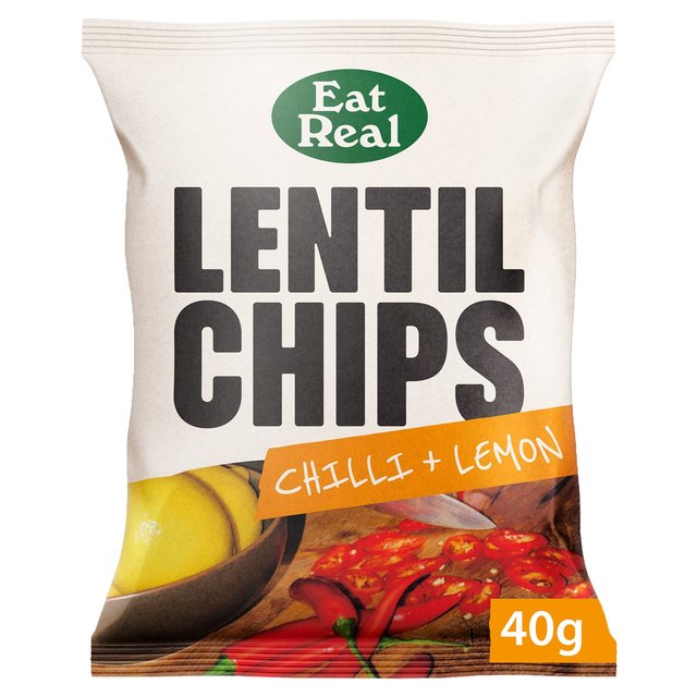 Eat Real Lentil Chilli & Lemon Chips 40g Botiga