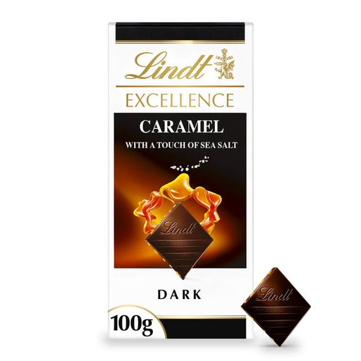 Lindt Excellence Dark Caramel & Sea Salt Bar 100g Botiga