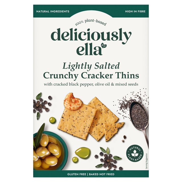 Deliciously Ella Lightly Salted Cracker Thins 100g Botiga