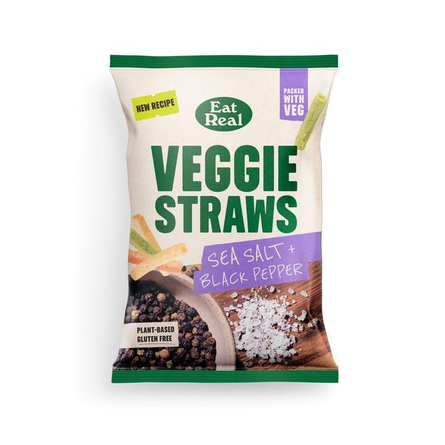 Eat Real Sea Salt & Black Pepper Veggie Straws 110g Botiga