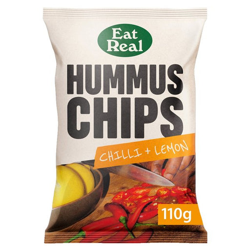 Eat Real Hummus Chips Chilli & Lemon Sharing 110g Botiga