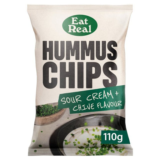 Eat Real Hummus Chips Sour Cream & Chive Sharing 110g Botiga