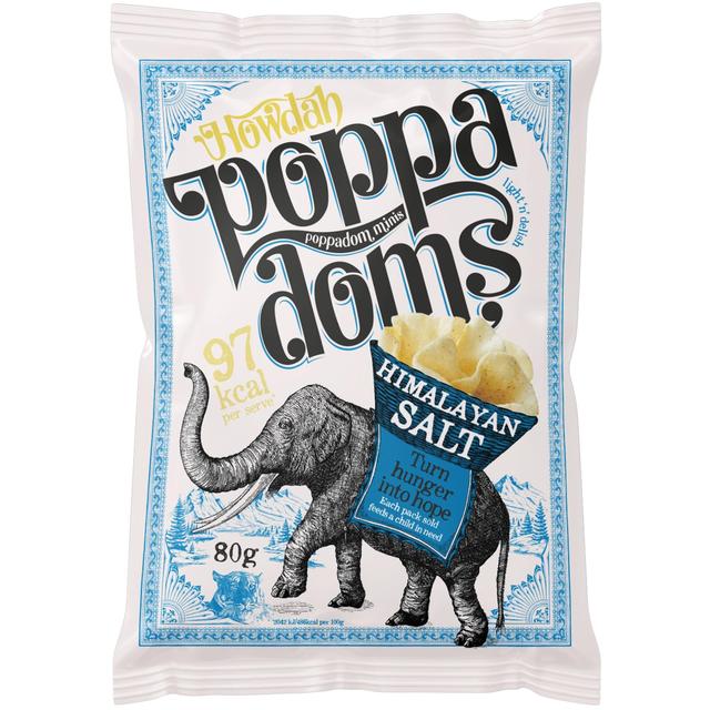 Howdah Poppadoms Himalayan Sea Salt 80g Botiga