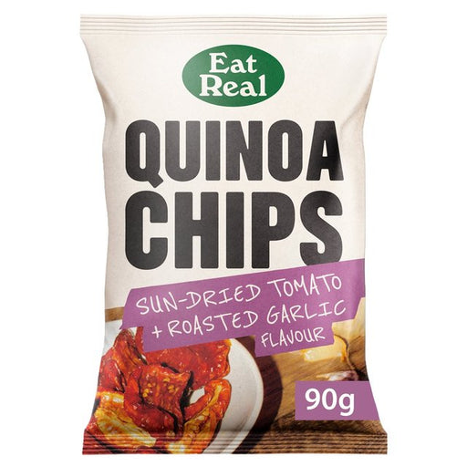 Eat Real Quinoa Chips Sundried Tomato Roasted Garlic Sharing 90g Botiga