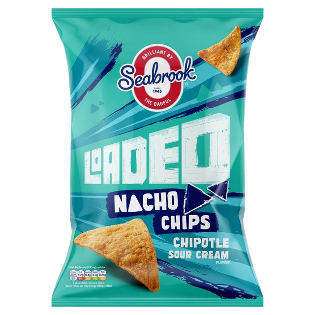 Seabrook Loaded Nacho Chips Sour Cream & Chipotle Sharing Bag 130g Botiga