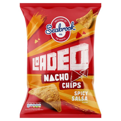 Seabrook Loaded Nacho Chips Spicy Salsa Sharing Bag 130g Botiga