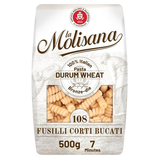 La Molisana Fusilli Corti Bucati Pasta No.108 500g Botiga