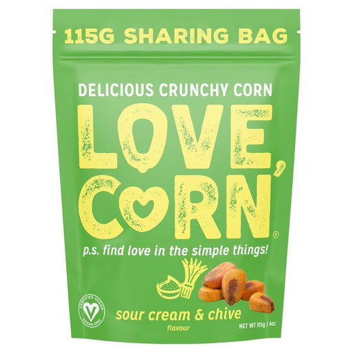 LOVE CORN Sour Cream & Chive Crunchy Corn 115g Botiga