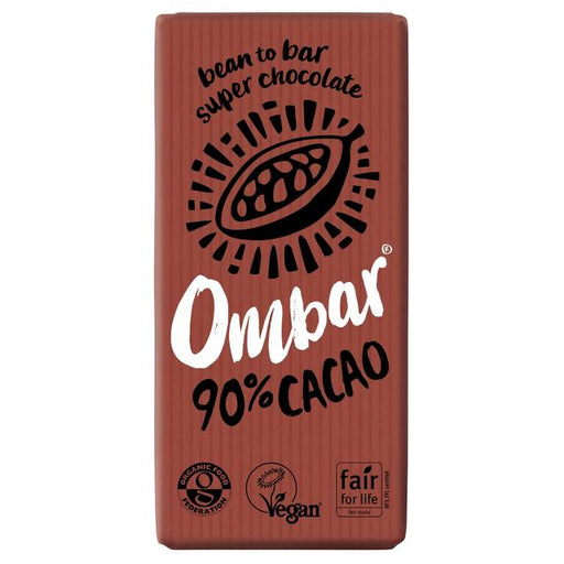 Ombar 90% Cacao Organic Vegan Fair Trade Dark Chocolate 70g Botiga