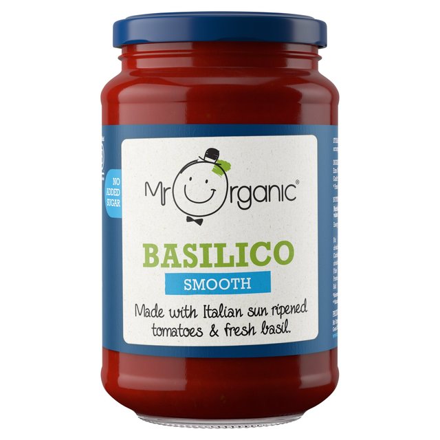 Mr Organic Smooth Basilico Pasta Sauce 350g Botiga