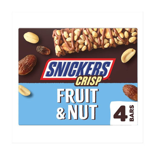 Snickers Crisp Fruit & Nut Chocolate Multipack Bars 4 x 32g Botiga