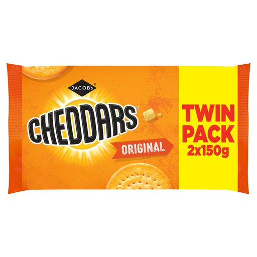 Jacob's Baked Cheddars Cheese Biscuits Twin Pack 2x150g, 300g 2 x 150g Botiga