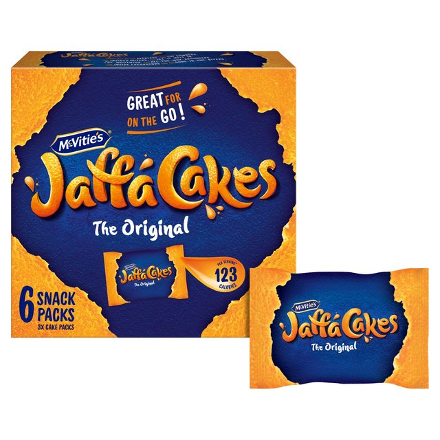 McVitie's Jaffa Cakes Original Biscuits Snack Pack 6 x 3 Cakes 198g Botiga