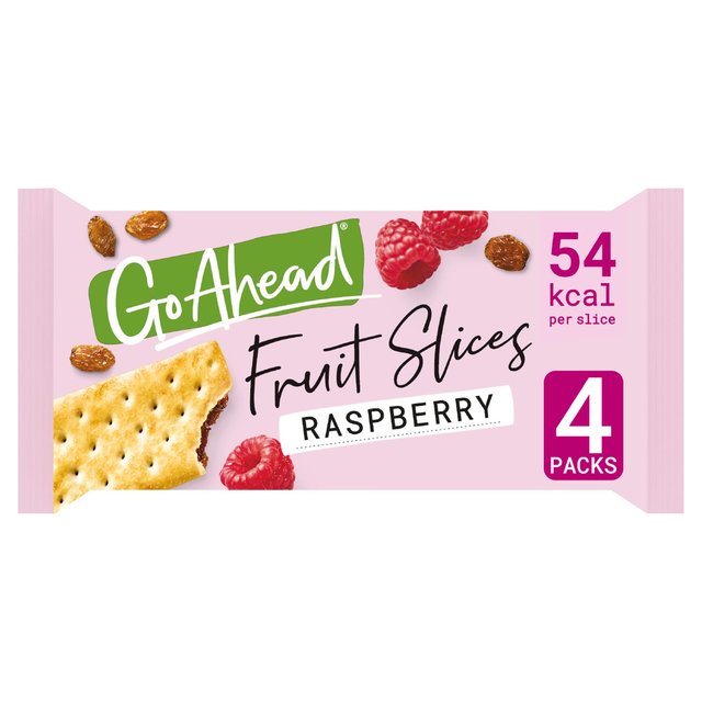 Go Ahead Raspberry Crispy Fruit Slices Snack Bars Multipack 4 x 43.6g Botiga