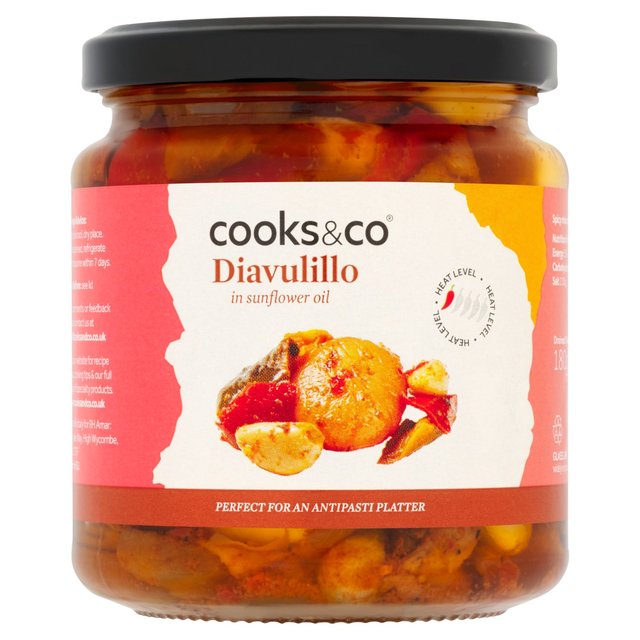 Cooks & Co Grilled Diavulillo Mixed Spicy Vegetables in Oil 280g Botiga