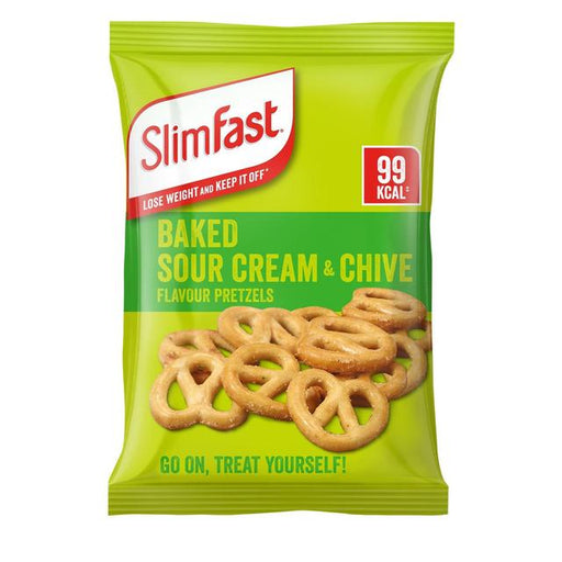 SlimFast Snack Bag Sour Cream & Chive Pretzel 23g Botiga