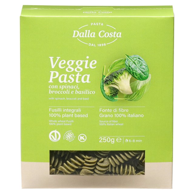 Dalla Costa Veggie pasta with spinach broccoli and basil 250g Botiga