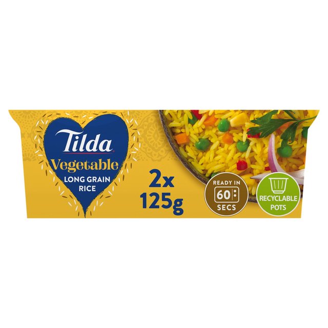 Tilda Pots Vegetable Long Grain Rice 250g Botiga