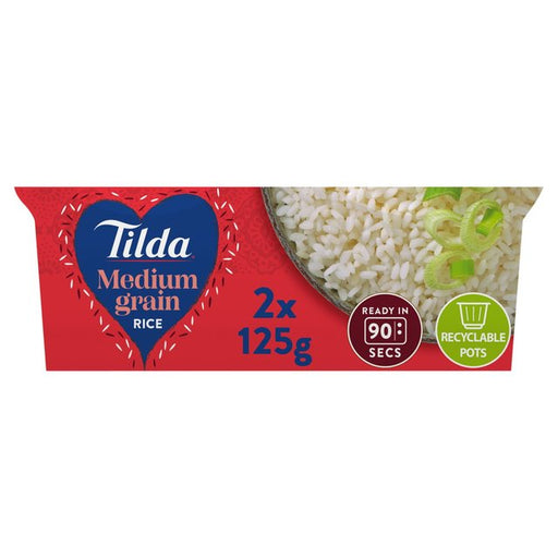 Tilda Pots Medium Grain Rice 250g Botiga