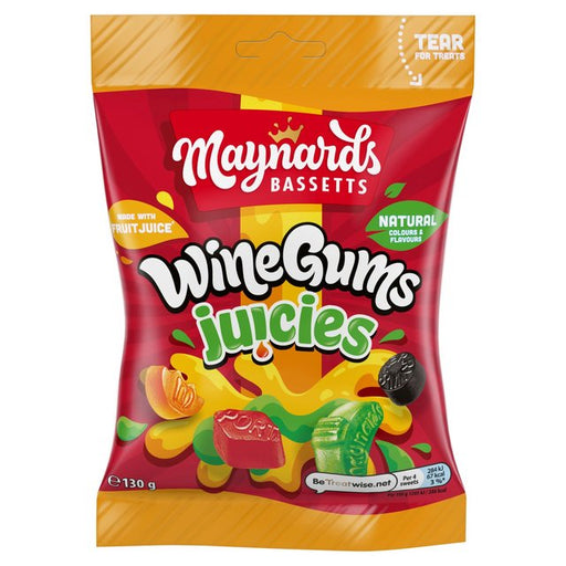 Maynards Bassetts Wine Gums Juicies Sweets Bag 130g Botiga