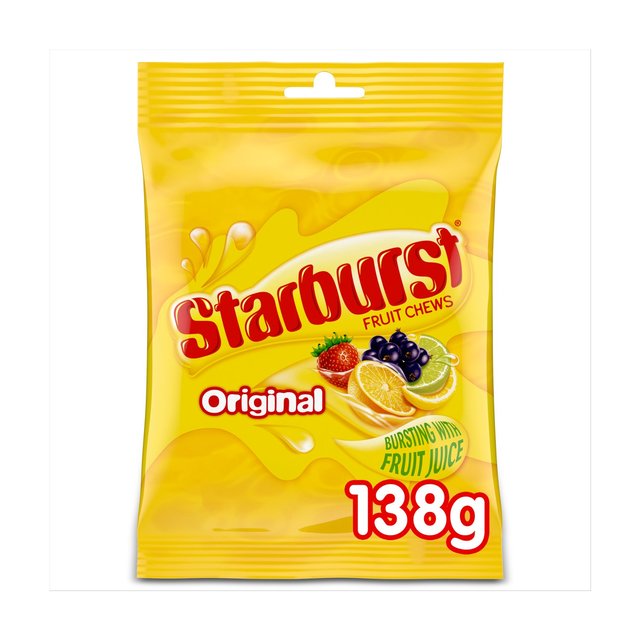 Starburst Vegan Chewy Sweets Fruit Flavoured Pouch Bag 138g Botiga