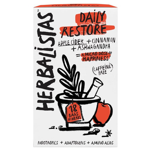 Herbalistas Daily Restore Herbal Tea with Apple, Cinnamon & Ashwagandha 18 per pack Botiga