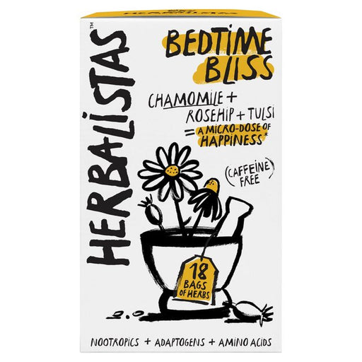 Herbalistas Bedtime Bliss Herbal Tea with Chamomile, Rosehip & Tulsi 18 per pack Botiga