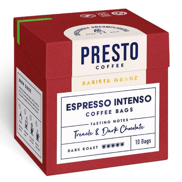 Presto Espresso Intenso Coffee Bags 80g Botiga