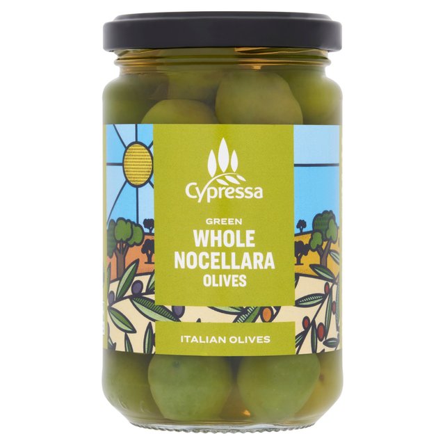 Cypressa Green Whole Nocellara Olives 315g Botiga