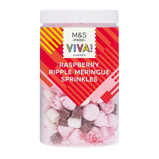 M&S Raspberry Ripple Meringue Sprinkles 70g Botiga