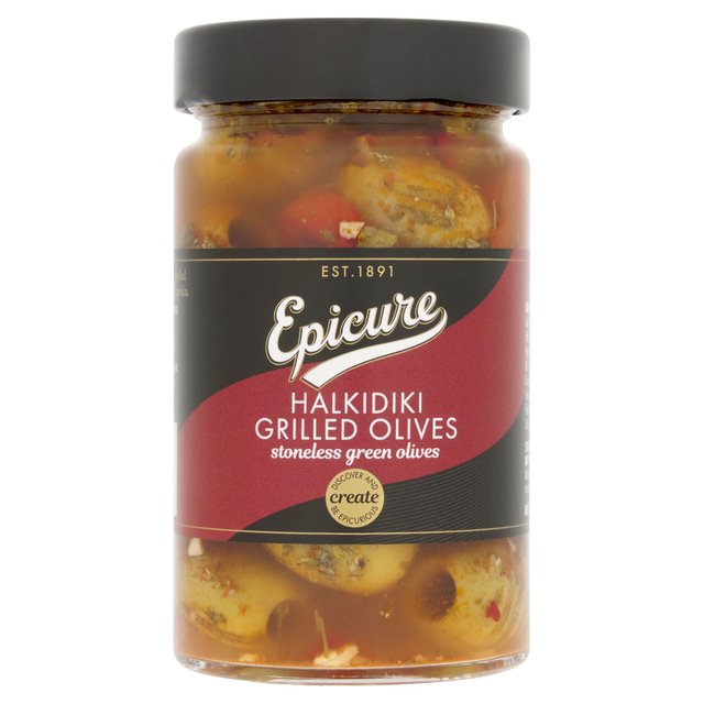 Epicure Halkidiki Grilled Stoneless Olives 290g Botiga