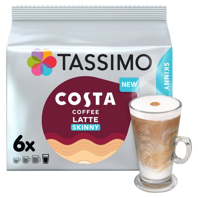 Tassimo Costa Skinny Latte Coffee Pods 6 per pack Botiga