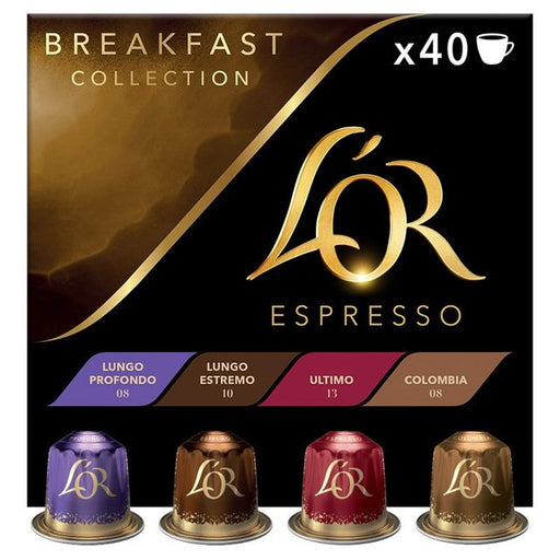 L'OR Breakfast Assortment X40 Coffee Pods 40 per pack Botiga