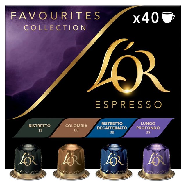 L'OR Favourites Assortment X40 Coffee Pods 40 per pack Botiga