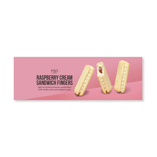 M&S Raspberry Cream Sandwich Fingers 2 x 150g Botiga