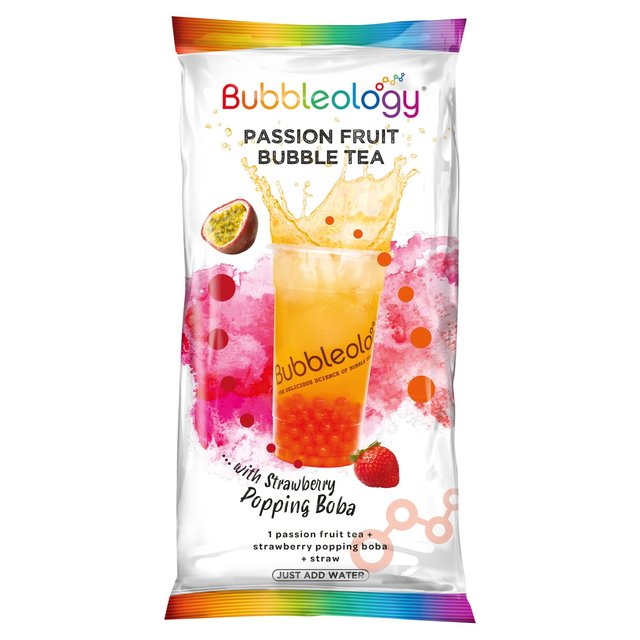 Bubbleology Passion Fruit Bubble Tea with  Strawberry Popping Bobba 135g Botiga